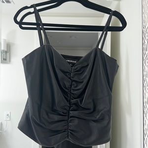 LAMARQUE black leather top